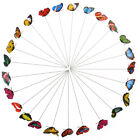  25 Pcs Centimeter Ornaments Butterflies on Sticks Flower Arrangement
