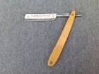 H Boker & Co Damascus Magnetic Steel Straight Razor, Etched Face