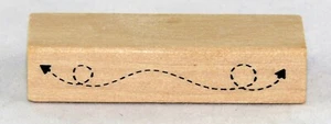 Arrow Border Wood Mounted Stamp Inkadinkado NEW craft art gift card tag whimsy - Picture 1 of 1