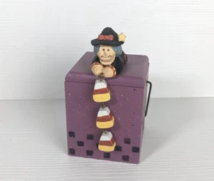 Halloween Witch Box Cutouts on side of box holding Candy Corn decoration - Picture 1 of 9