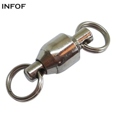 Fishing Ball Bearing Swivel with Split Rings Freshwater Saltwater Fishing Swivel - Image 1 of 4