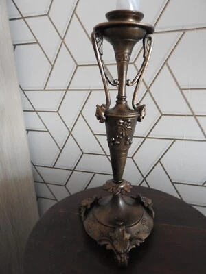 bougeoir chandelier ancien  régule bougie porte flambeau chandelier signé EMPIRE - Photo 1/4