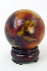 ABERW Karneol Achat Kugel 58mm Lapidar Edelstein Heilkugel mit Ständer 1157R - Bild 1 von 3