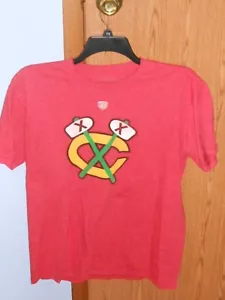 CAMISETA GRANDE CHICAGO BLACKHAWKS LOGO HOCKEY ANTIGUO - Imagen 1 de 1