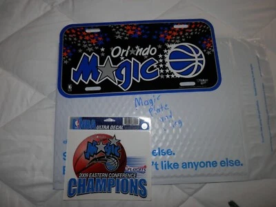 Orlando Magic matrícula y ventana adhesiva nueva de colección NBA 2009 Eastern Champs Foto 1 de 4