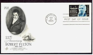 Scott 1270 FDC Robert Fulton Erfinder Ingenieur Dampfschiff Kunst Handwerk Gütesiegel - Bild 1 von 2