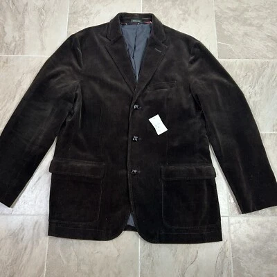 Vintage J. Blazer Crew Pana Gamuza Codo Parche Chaqueta Marrón Para Hombre Talla Grande  Foto 1 de 4