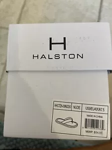 H Halston Women's Citizen Comfortable Flat Sandals Size 9 Leather - Picture 1 of 6