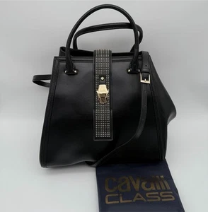 NEU Cavalli Class Damen Desiger Business Leder Handtasche schwarz groß - Bild 1 von 13