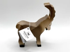 Trauffer Switzerland Wooden Ibex Figure Original With Tags - Picture 1 of 5