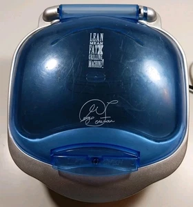 George Foreman Grill Lean Mean Fat Reducing Grilling Machine W/Bun Warmer Blue - Picture 1 of 11