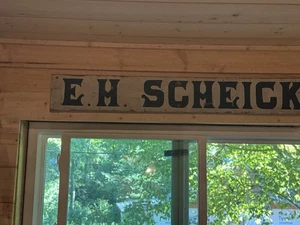 Primitive Amish Hand Painted Sign. Folk Art Wood. Handmade - Picture 1 of 3