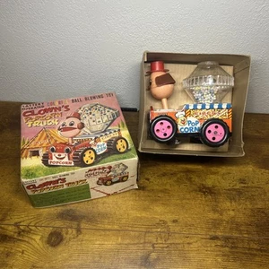 1960s Clowns Popcorn Truck Tin Toy in Box Battery Operated Japan 6568 - As Is - Picture 1 of 12