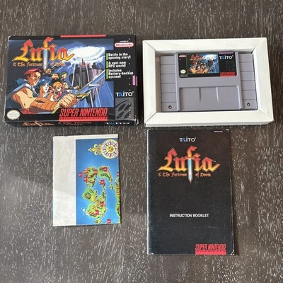 Lufia Fortress of Doom (Super Nintendo,1993) Game CIB Manual VG Map Minty Cart - Image 1 of 4