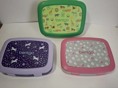 Bentgo Bento Style Removable Divider Kids School Lunch Boxes Lot of 3 - Image 1 of 4