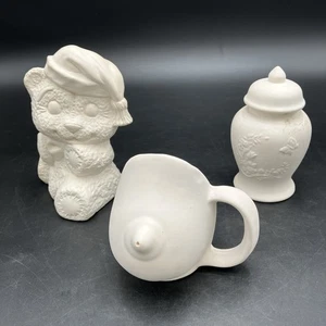 Konvolut 3 unbemalte Biskuit 80er Jahre. Einzelstücke. - Bild 1 von 6