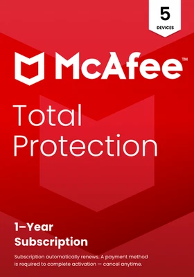 McAfee Total Protection 2026 - 5 Device 1 Year - Physical Posted Version UK - Image 1 of 4