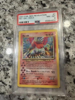 Pokémon TCG Ho-Oh #250 Neo Revelation Holographic Card PSA 8 - Image 1 of 2