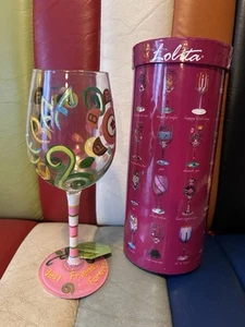 Lolita • BFF • Hand Painted Cocktail Glass • BFF Friends Forever • Boxed - Picture 1 of 8