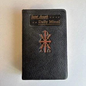 Saint Joseph Daily Missal 1964 Leather Mass Book Confraternity Version Catholic - Picture 1 of 10