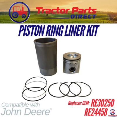 PISTON KIT comp w John Deere® 3.179D 3029D 4.239D 4039D REPLC: RE30250 RE24458 - Image 1 of 4
