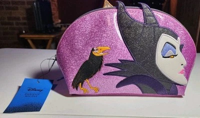 Nuevo con etiquetas Bolso sin asas/maquillaje Disney Danielle Nicole Bella Durmiente Maléfica con cremallera Foto 1 de 4