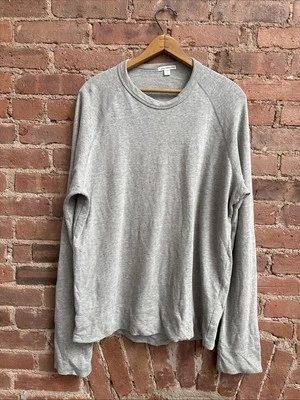 Sudadera James Perse para Hombre, Talla 1, Gris Terry Cepillado 100% Algodón, EE. UU. Foto 1 de 4