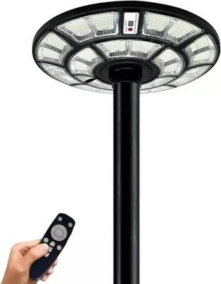 Lampione Solare Esterno 1200W LED Stradale Giardino UFO con Telecomando, Sensore - Immagine 1 di 4