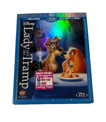 Lady and the Tramp Diamond Edition Blu-ray and DVD Combo Disney New Sealed - Image 1 of 4