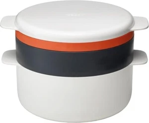 Joseph Joseph M-Cuisine Microwave 4-Piece Stackable Cooking Set - Stone/Orange - Picture 1 of 7