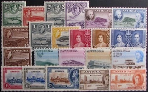 1935-69 ANTIGUA #77-175b: F/VF MNH/MH 'KGV - QE II' lot of 22 all-different - Picture 1 of 2