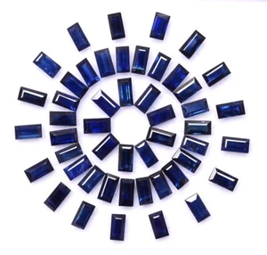 4x2 mm Natural Blue Sapphire Baguette Cut Lot 10 Pcs 1.51 CTS Loose Gemstones - Picture 1 of 6