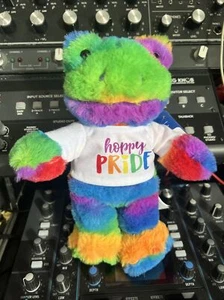 NWT Build A Bear Pride Frog Buddy Rainbow Mini Plush 9” - Picture 1 of 4