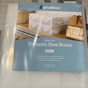 Whitmor Clear Vue Mesh Scatole per scarpe donna in busta nuova sigillata - Foto 1 di 6