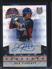 2015 Panini Stars & Stripes 45 Jack Flaherty Team Logo Gold Auto Autograph #/10
