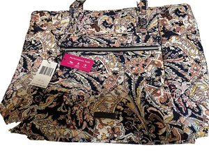 Vera Bradley TANGIER PAISLEY Performance Twill Iconic Large Vera Tote NEW w tag - Picture 1 of 5