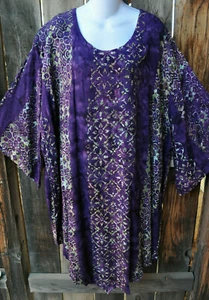 ART TO WEAR 76+ TUNICA MANICA ANGELO IN SPLENDIDA CONCORD BY MISSION CANYON,OS+  - Foto 1 di 4