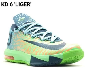 Nike KD VI 6 Liger Tiger Eléctrico Verde 2013 Zapatos de Baloncesto para Hombres Talla 10 - Imagen 1 de 10