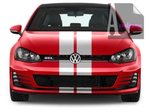 DOPPELSTREIFEN WEISS WEISS STRIPE RACING AUFKLEBER STICKER BD548 - Bild 1 von 4