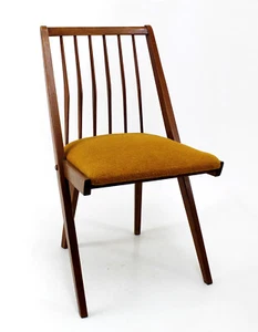 DDR Stuhl Buchenholz mid century Polsterstuhl 50er Sitzhöhe 78 Sitzhöhe 65 cm - Bild 1 von 6