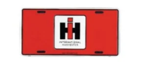 IH Red/Black License Plate - Picture 1 of 1