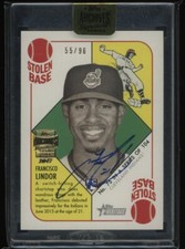 Francisco Lindor RC 2015 Heritage '51 Topps Buy-Back Autograph (2017) 55/96 Mets