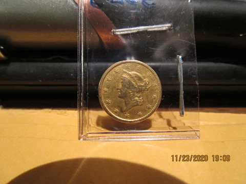 1852 C One Dollar Gold Circulated Cover