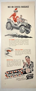 1944 Barbasol Print Ad WWII Soldier Girl Friend Jeep Bumpy Road - Picture 1 of 3