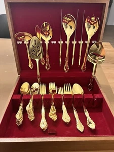 Vintage Estia korea gold plated 61 PCs VIntage - Picture 1 of 5