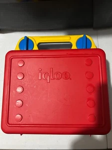 Vintage Igloo Lunch Box Kool Kase Case Blue Red 1990s Retro Nostalgia Cooler - Picture 1 of 16