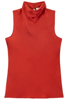 ETCETERA Sienna Sweater Blouse 100%silk Red Sz M NWT$248 - Image 1 of 4