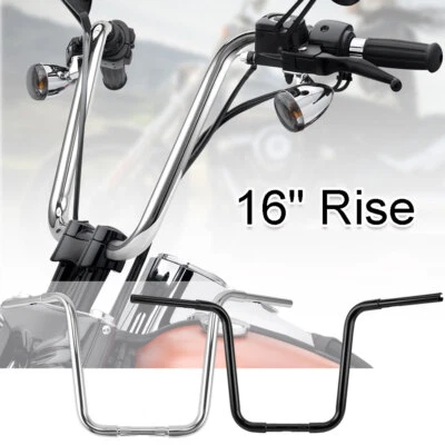 Ape Hanger Bar Handlebar 16" Rise For Harley Touring Sportster 883 Low Rider - Image 1 of 4