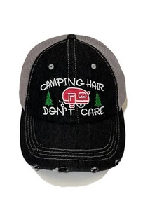 Camping Hair Don’t Care Trucker’s Hat Baseball Cap - Bild 1 von 2