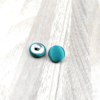 50pcs Fabric Satin Cloth Covered Buttons with Shank Clothes Sewing DIY Crafts - Image 1 of 4